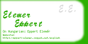 elemer eppert business card
