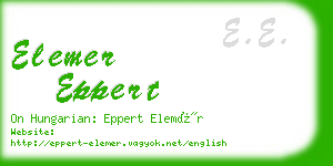 elemer eppert business card